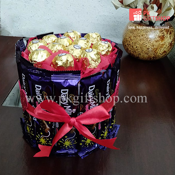 DAIRY MILK AND FERRERO ROCHER BEAUTIFUL DECORATED