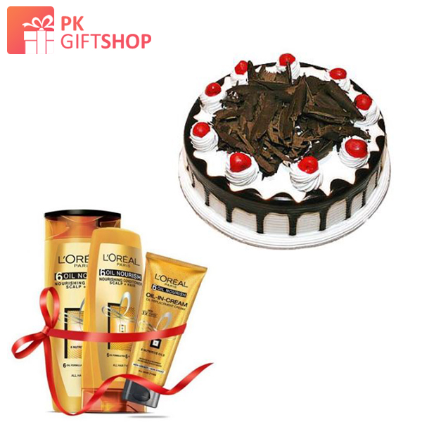 BLACK FOREST CAKE WITH LÓREAL GIFT SET