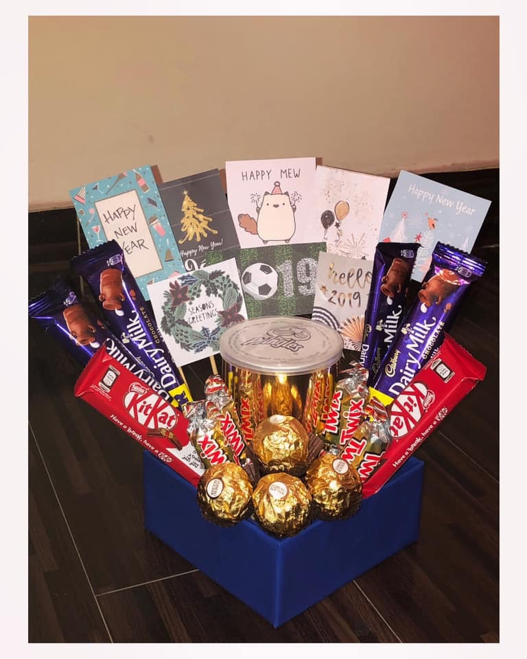 EXCLUSIVELY CHOCOLATES BASKET WITH LOVELY CARDS