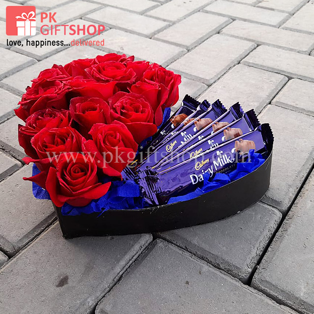 FLOWERS FROM THE HEART - ROSES & CHOCOLATES