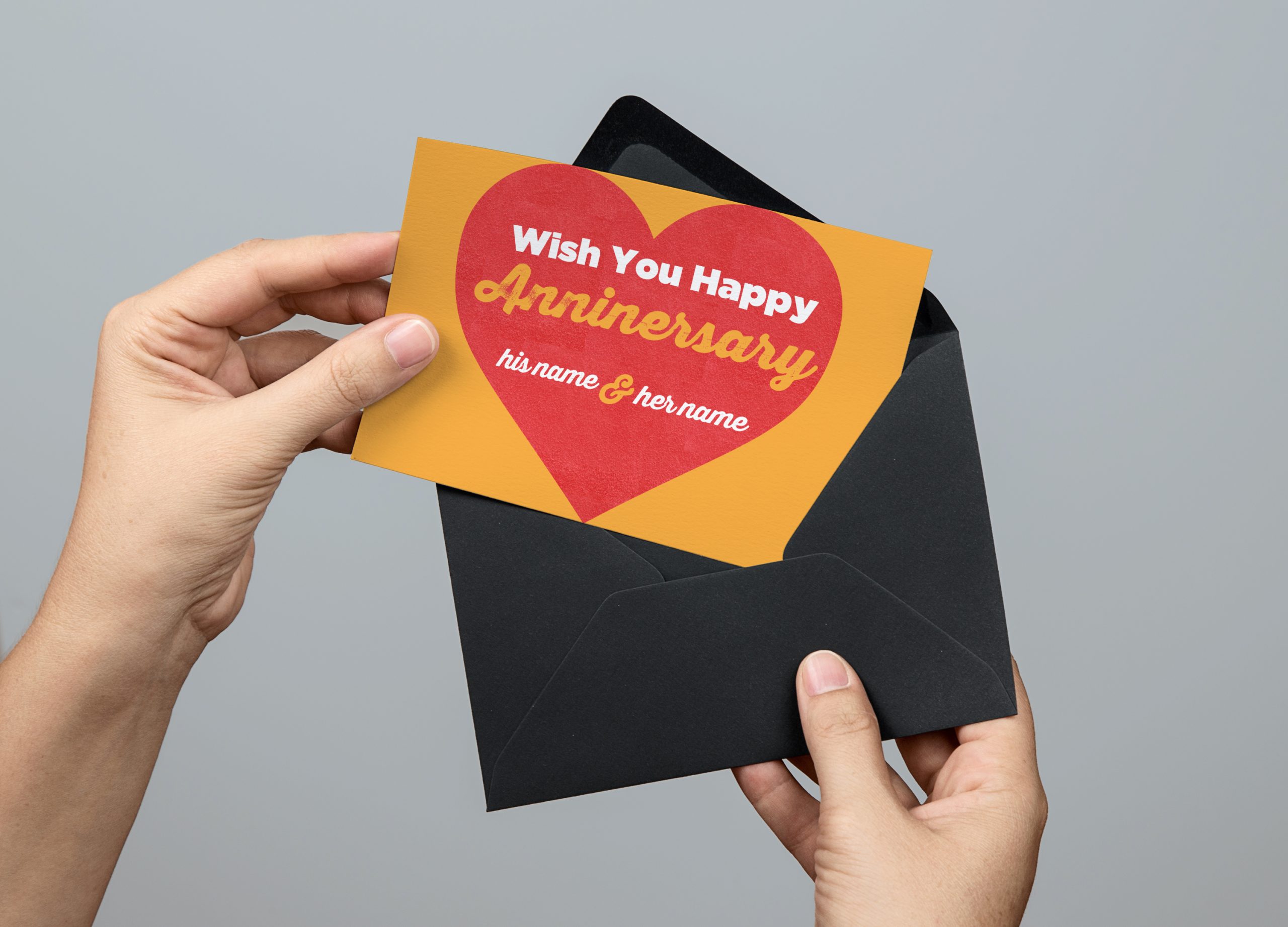 HEART SHAPE ANNIVERSARY CARD