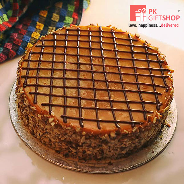 ALMOND CARAMEL CAKE BY MASOOMS BAKER CAKES