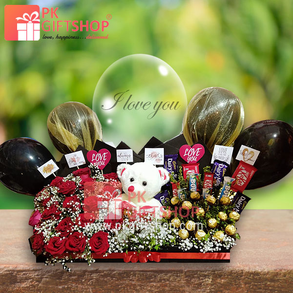ETERNAL ROSES & CHOCOLATES - PREIMIUM GIFT BOX
