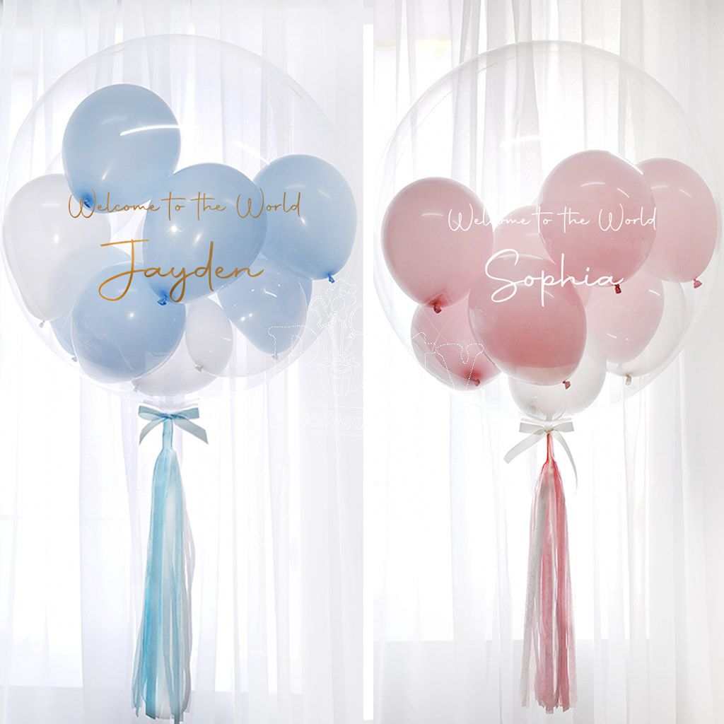 Written on the balloon for newborn baby
