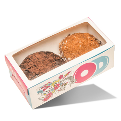 BOX OF TWO REGULAR DONUTS BY ODONUTS