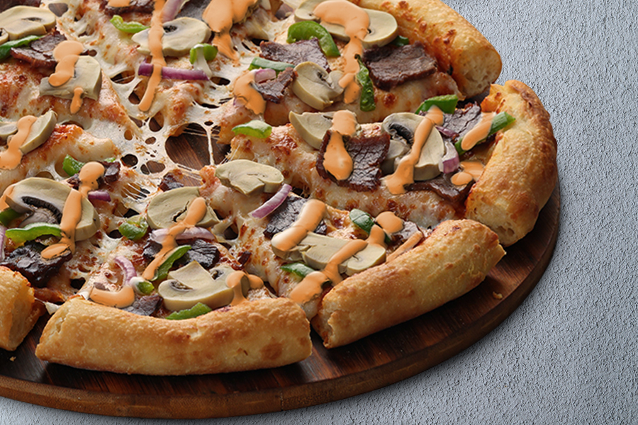 PHILLY CHEESE STEAK - PERI PERI LARGE PIZZA DEAL FROM DOMINO'S