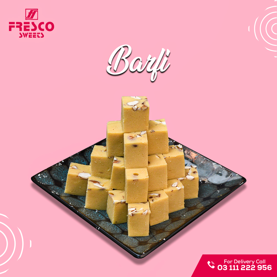 1 KG BADAM BARFI FROM FRESCO SWEETS